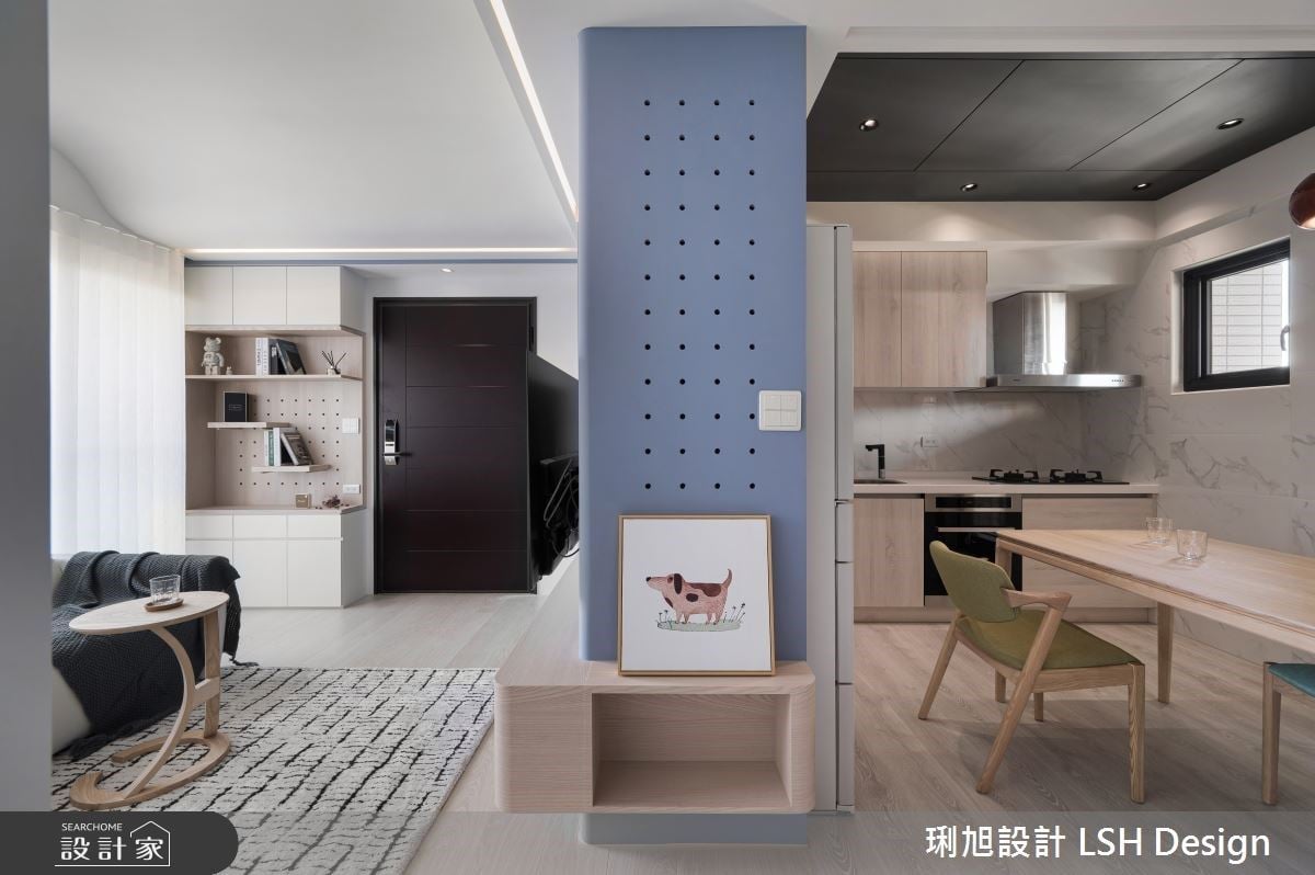 捨棄多餘隔間讓15坪小宅大一倍!淺色與莫蘭迪色呼應，勾勒賦格樂章