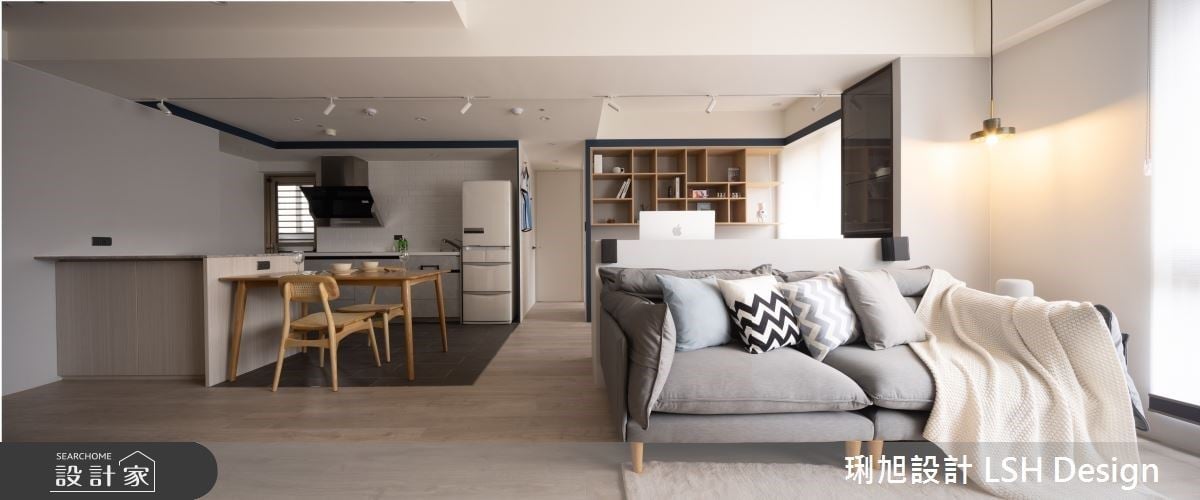 一家四口的25坪中古屋生活提案!拆除一房創造多元情境，佐以平整地坪創造...