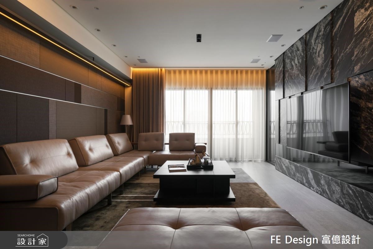 大理石與木皮傳承父親兼容的愛！48 坪現代居宅因動線優化緊繫家人情感