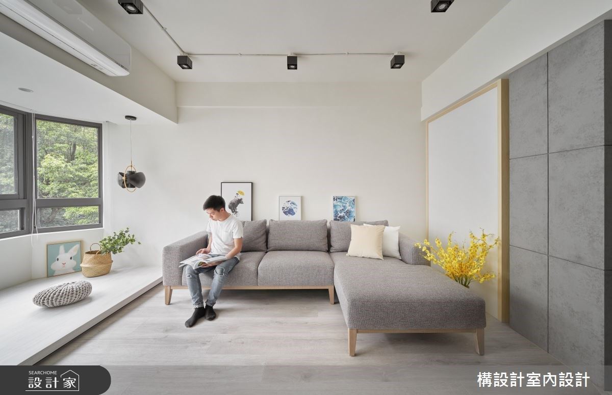 花磚玄關點亮中古屋矮樑門面！攜手陽光臥榻創造度假感北歐風