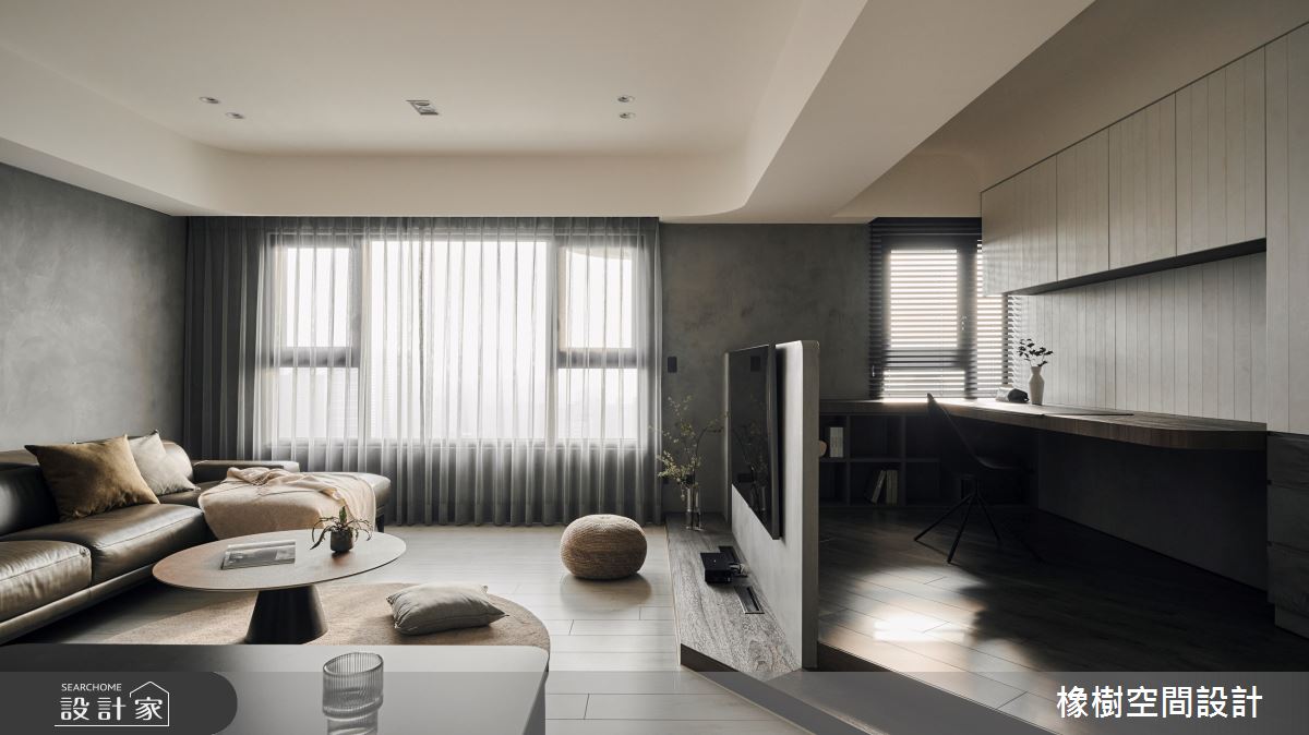 最愛夜的美！揉合現代灰、設計家具的人文精髓，引夜景烘托沉靜氛圍
