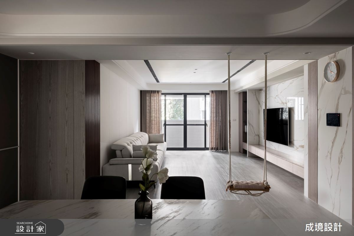 鞦韆笑語下歡度每一天的幸福日常，就在現代風融合輕法式的優雅明亮宅