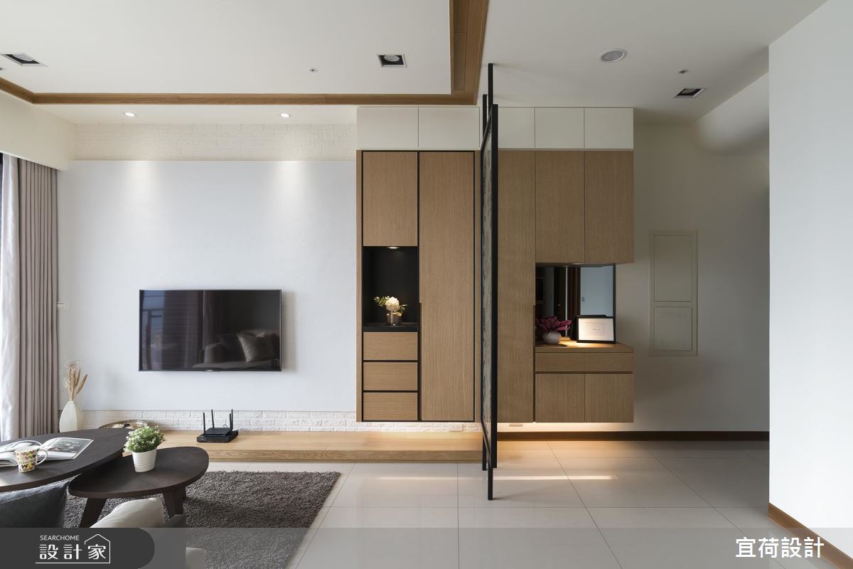 小家庭的居家示範！珪藻土 X 系統櫃打造休閒風小宅
