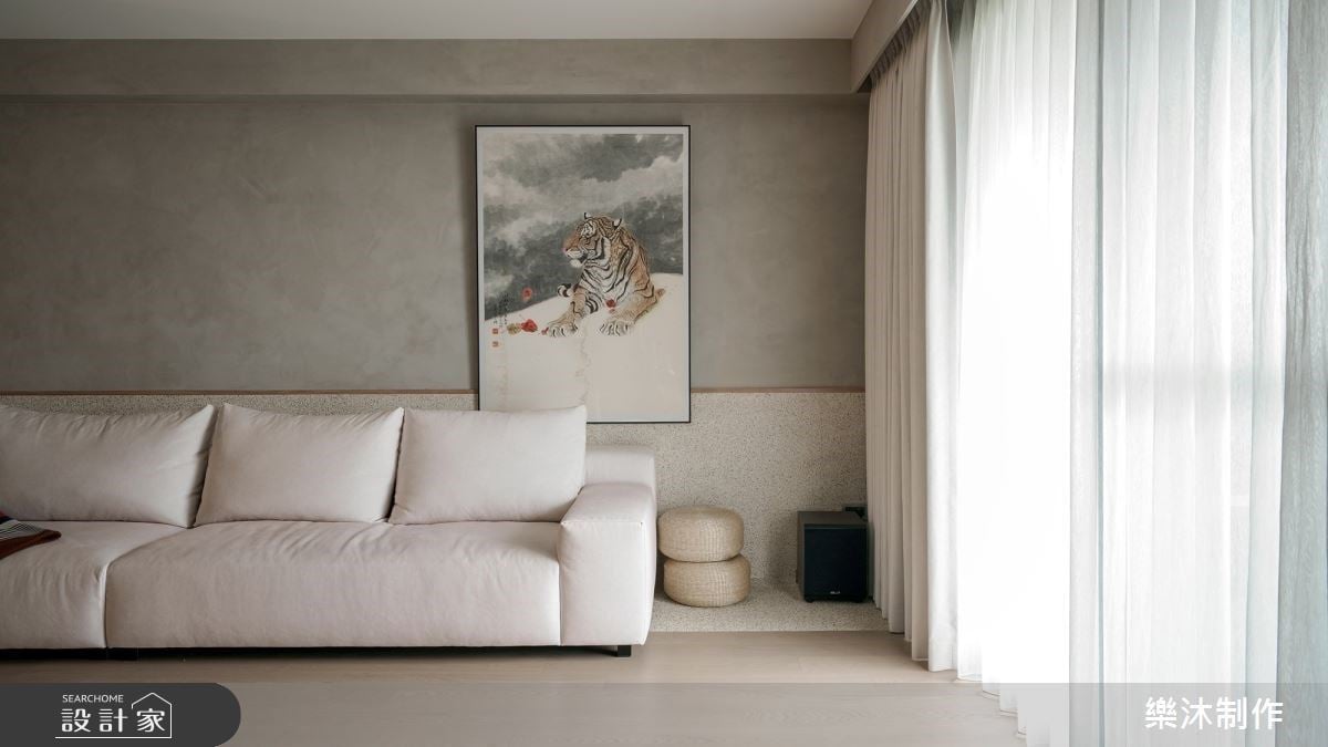 日常中綻放美好！45坪北歐宅運用玻璃磚與抿石子，打造溫暖的生活氛圍！