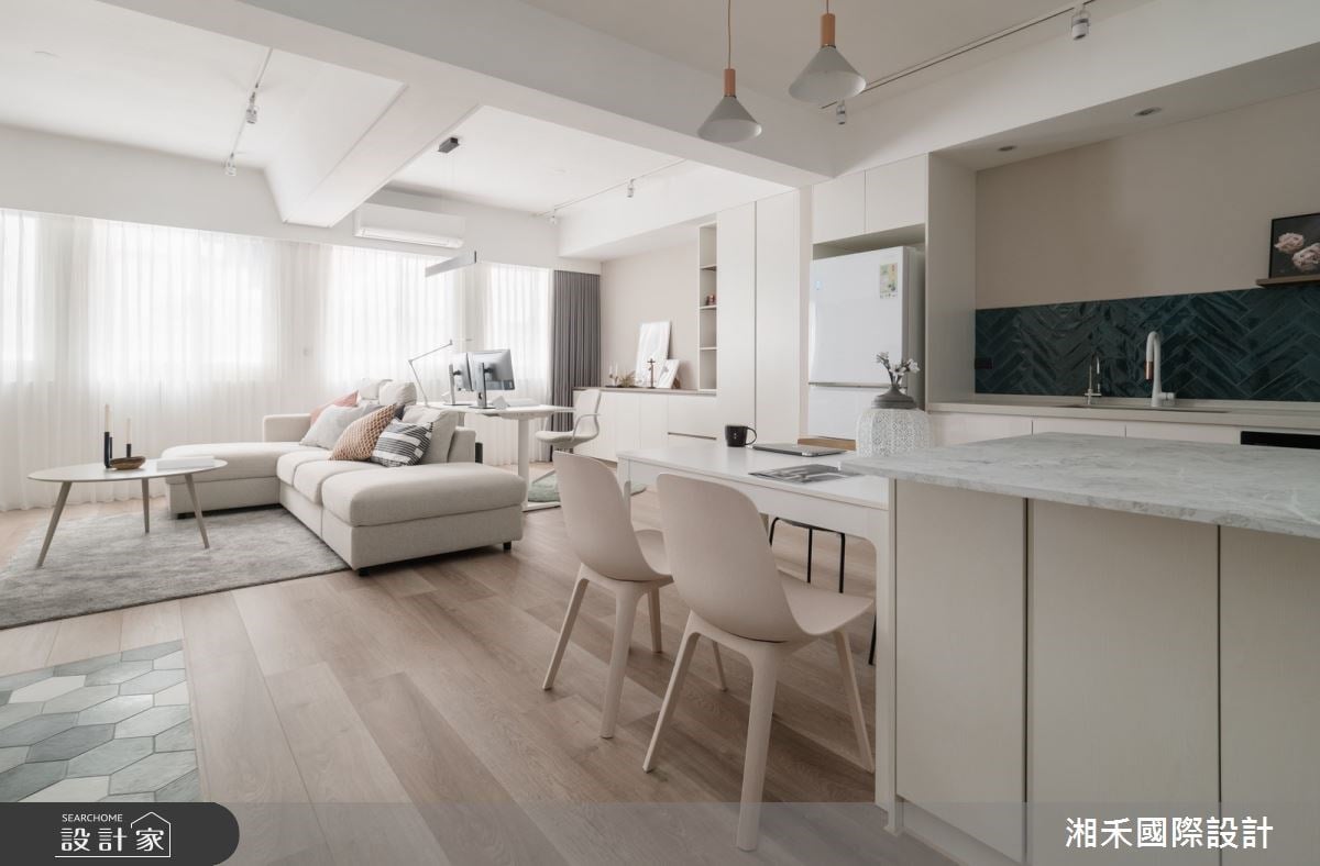封閉老屋擁抱開放式格局！以不加調味的燕麥色，訂製一家三口都愛的療癒...