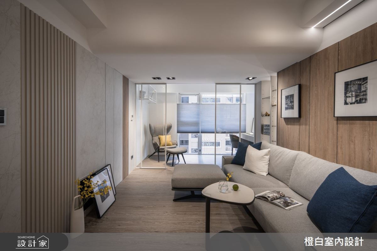 混搭現代與北歐質感宅！玻璃隔間與隱藏門的巧妙設計，讓家放大一倍