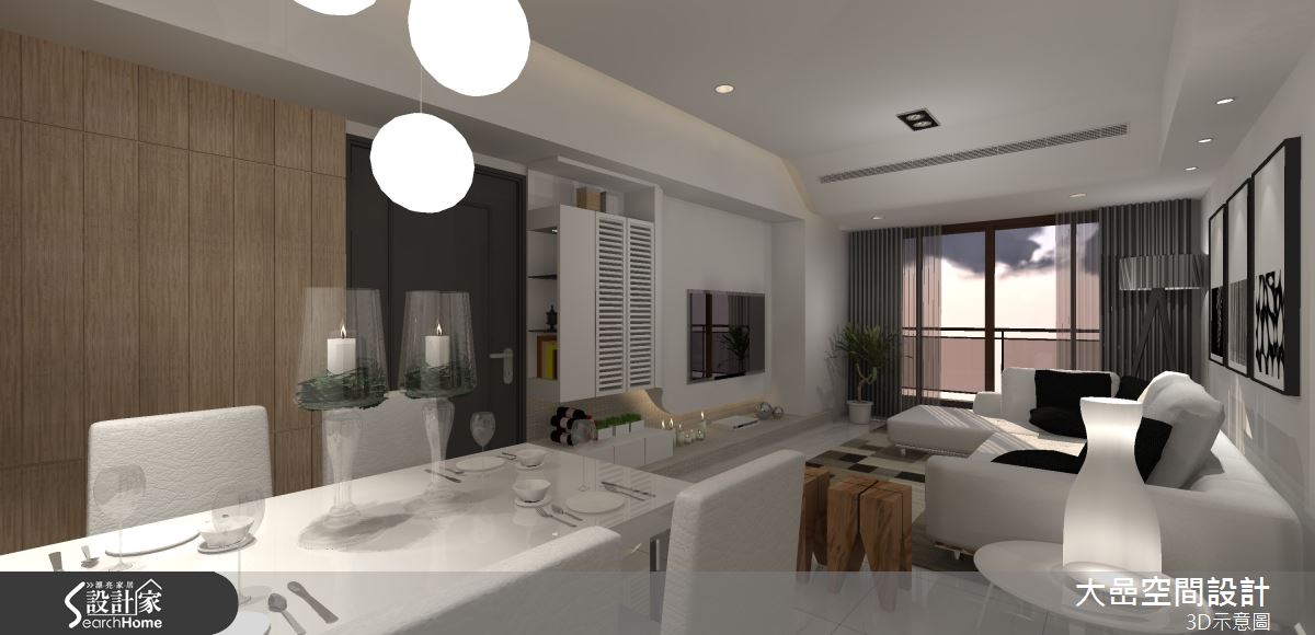 黑白簡約 X 流暢弧線！ 精彩訂製 20 坪時尚理想居所