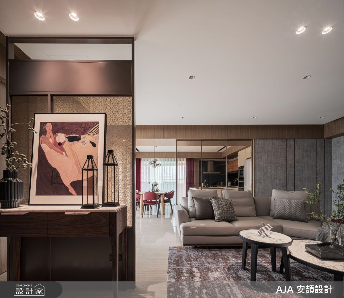 一個秘訣，讓公領域瞬間放大！50坪大地色系精品宅，許你一室優雅與從容