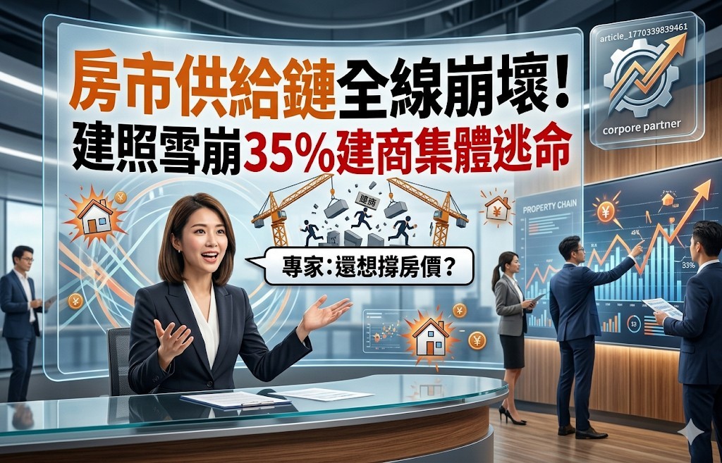 房市供給鏈全線崩壞！建照雪崩35%建商集體逃命，專家：還想撐房價？夢該...