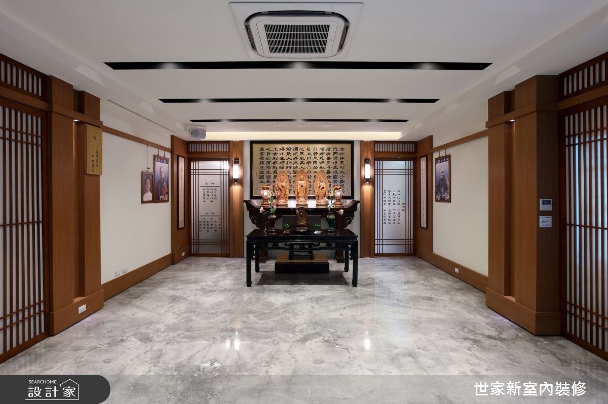 樟子門透光又透禪風，透天厝變身禮佛禪堂