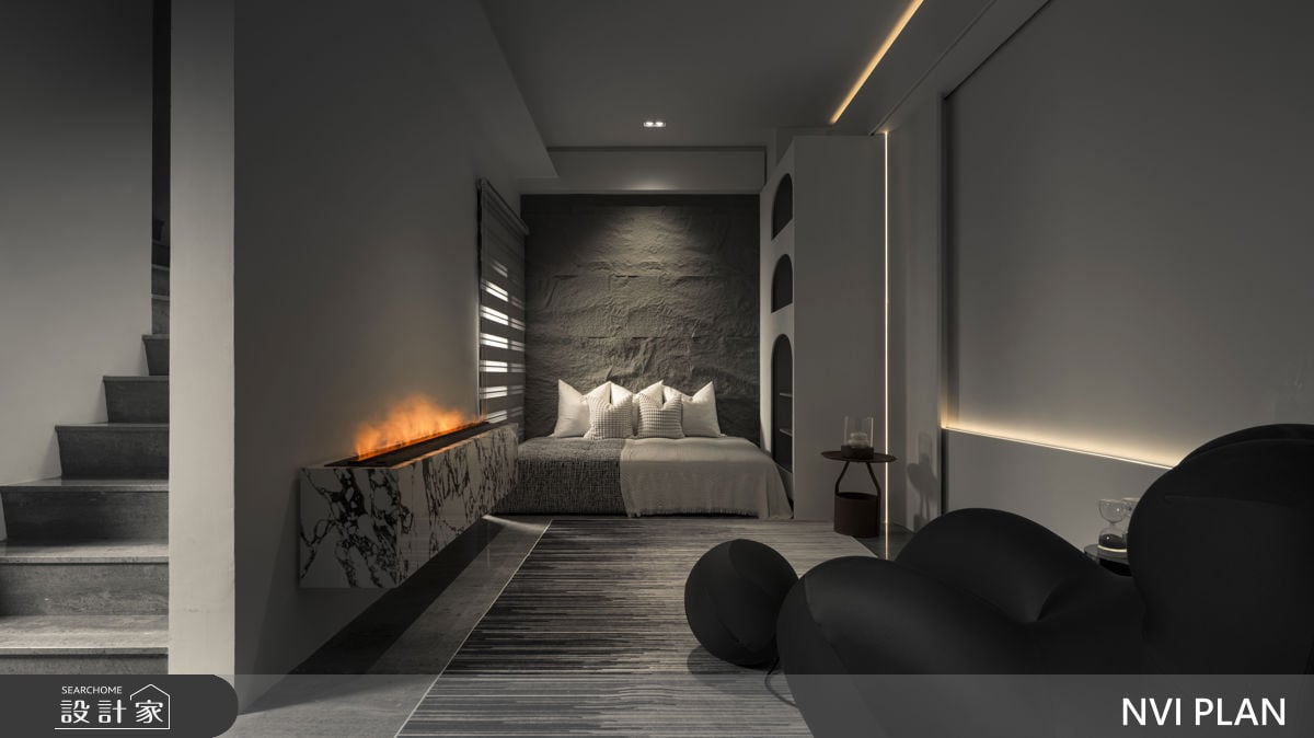 極簡老錢風太美了！智能控制全宅、夢幻RGB壁爐，台南別墅設計宅開箱！