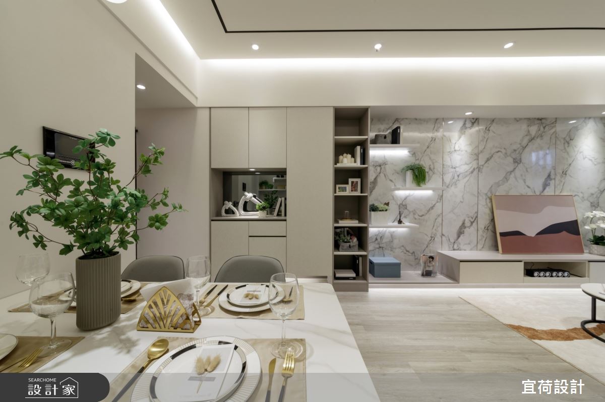 打造夢想中現代風空間！石紋與燈帶點亮視覺焦點，創造收納最大值的美學...