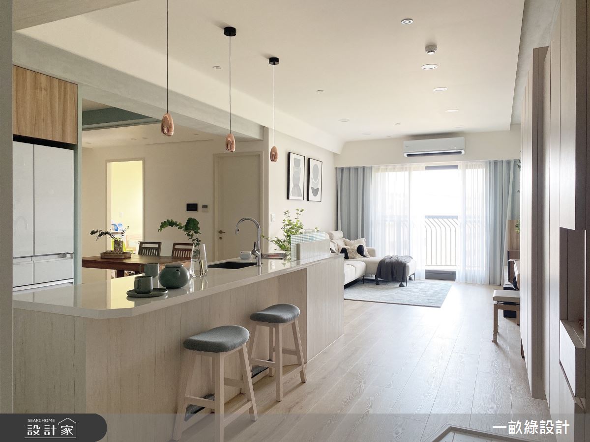 幸福蔓延的25坪北歐風私宅!開放式設計讓客、餐廳成為幸福交流的核心