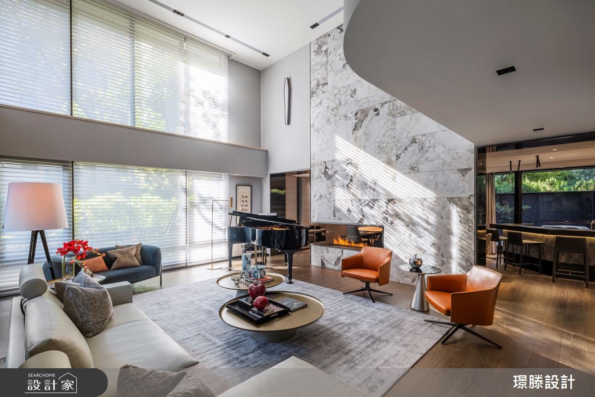 2度合作依舊心動！現代療癒的綠意透天別墅，挑高客廳、時髦中島、專屬起...