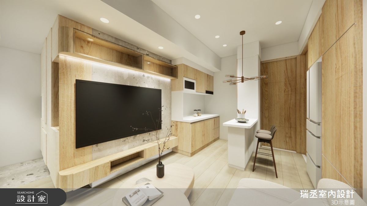 共譜甜蜜樂章!15坪北歐宅匯集玄關、吧檯與兩房格局，現在未來都好住