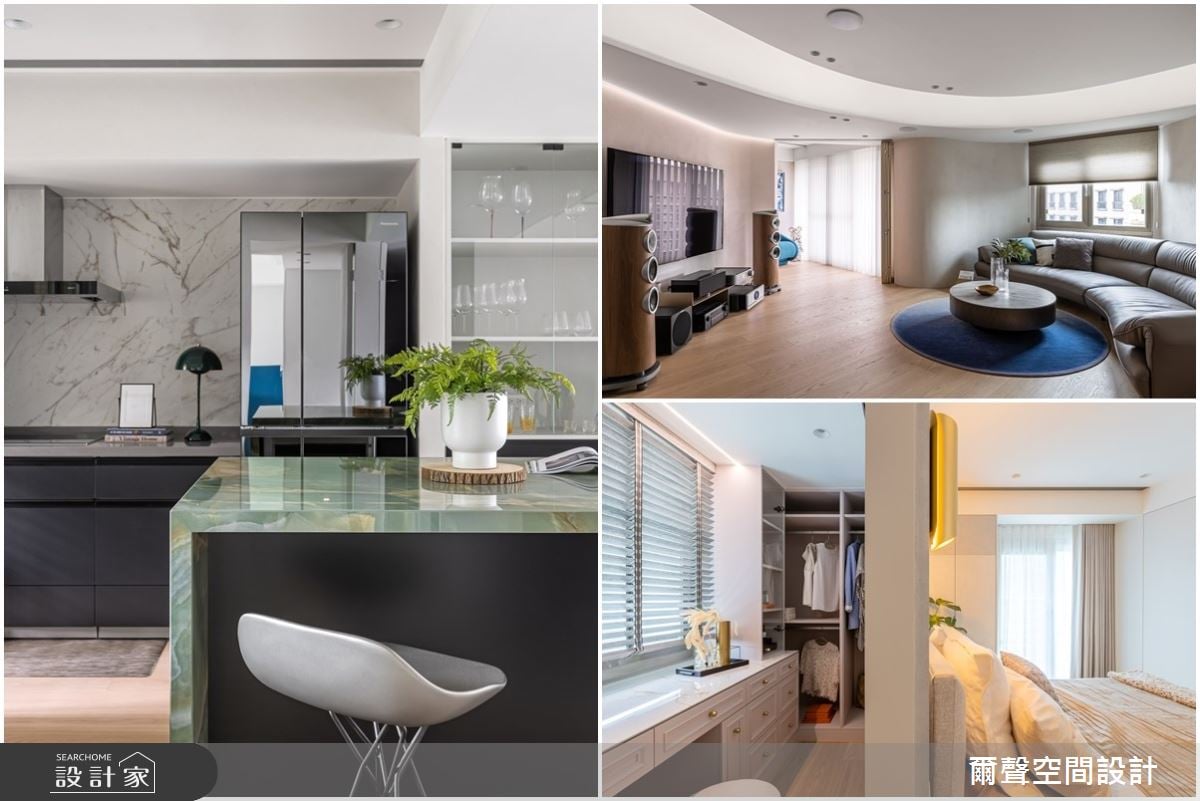 客廳轉向45度，老屋視野更遼闊！喜好鮮明的夫妻倆，創造各自專屬卻和諧...