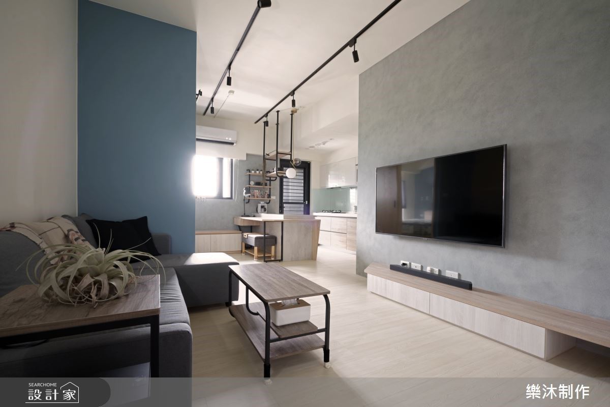 文青灰藍的寧靜時刻，小倆口入住剛剛好！一應俱全的 17 坪北歐風小公寓