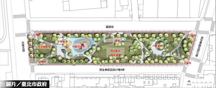北市民生社區 新闢松榮樂齡公園