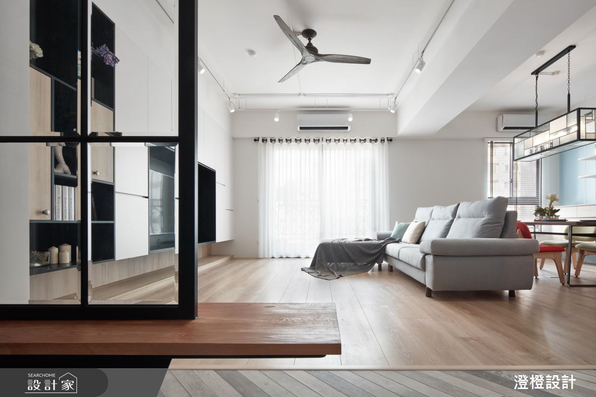 北歐風客廳+工業風臥房！清新無限的四口之家