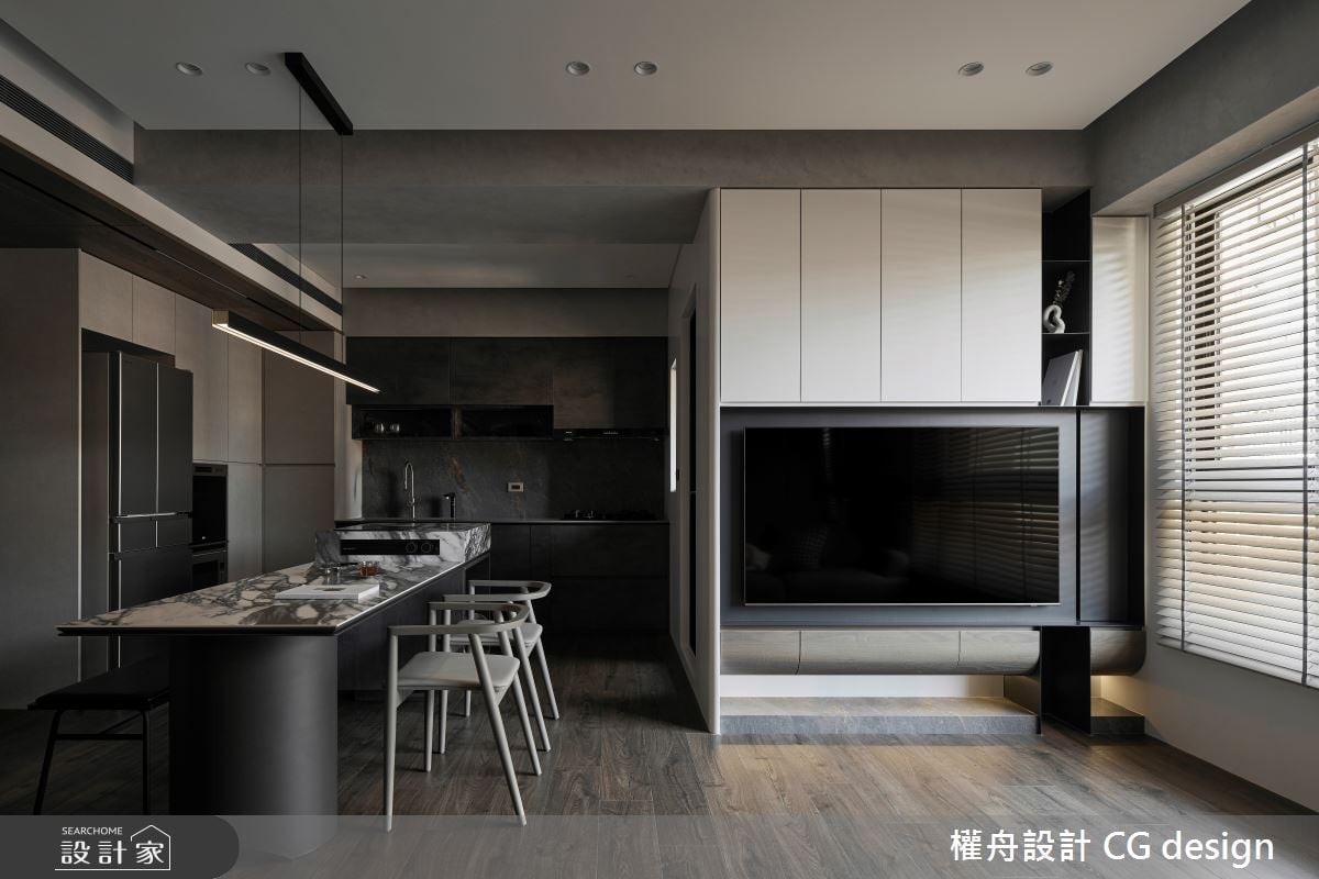 宅家打造專屬靜谷!17坪混搭宅揉捻異材質與圓弧迎接沉澱身心新選擇