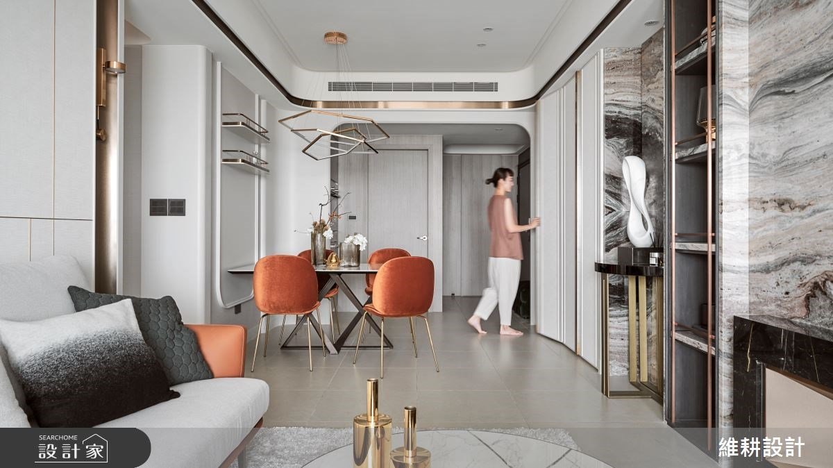 大理石、鍍鈦的精緻輝映！漫遊 27 坪現代宅，享受優雅生活的美好本質！