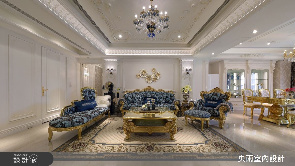 媲美凡爾賽宮的歐式風格設計，巴洛克式細膩雕刻、精品水晶燈與歐式風格...