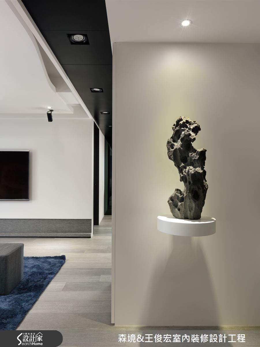 打造一脈靜謐波瀾 60 坪現代宅邸的湛藍禪意