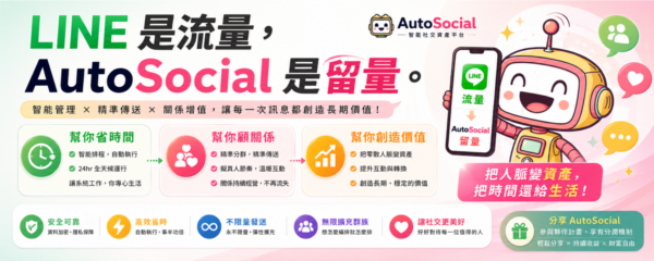 流量變留量！懋琳科技「AutoSocial」助攻六大黃金產業 散落人脈升格長期...