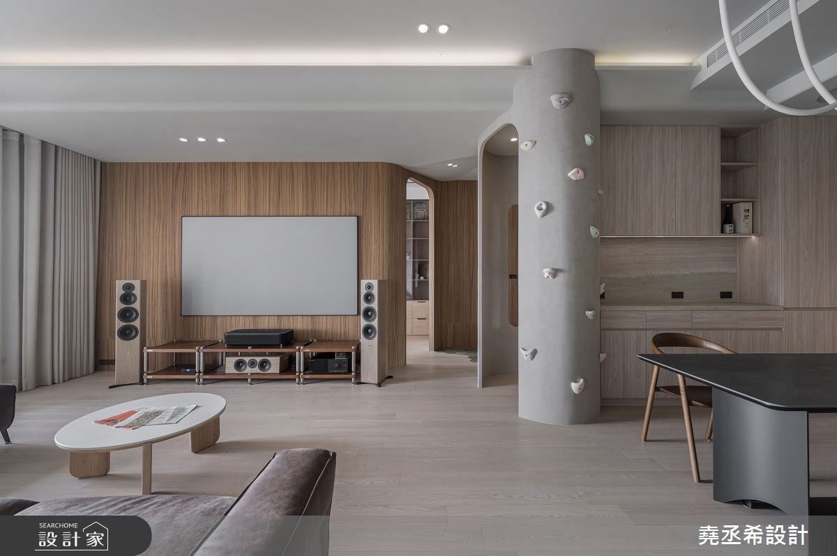 耳目一新42坪日式和風空間！讓花磚、弧形線條與造型燈飾，替沉靜居所傾...