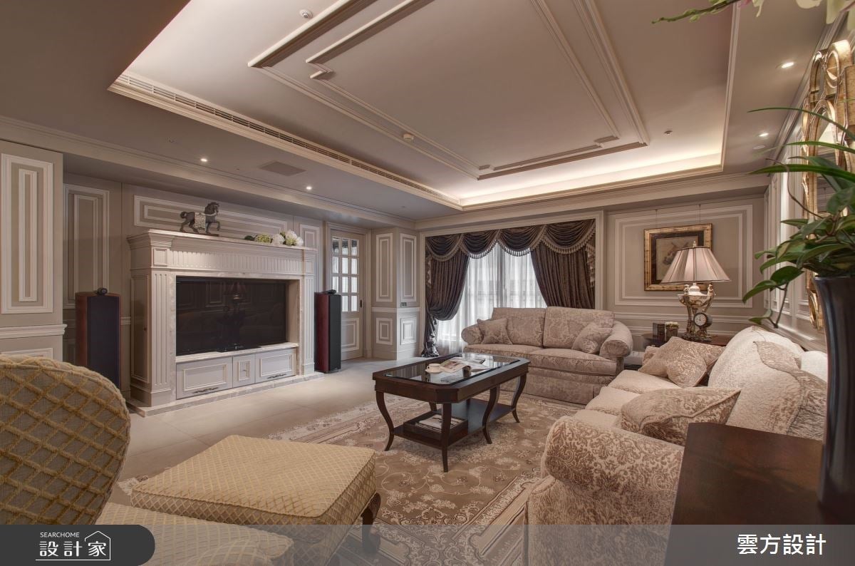 原來奢華風可以這麼溫柔！歐美大宅套上奶油色濾鏡，窺見大氣玄關、寬敞...