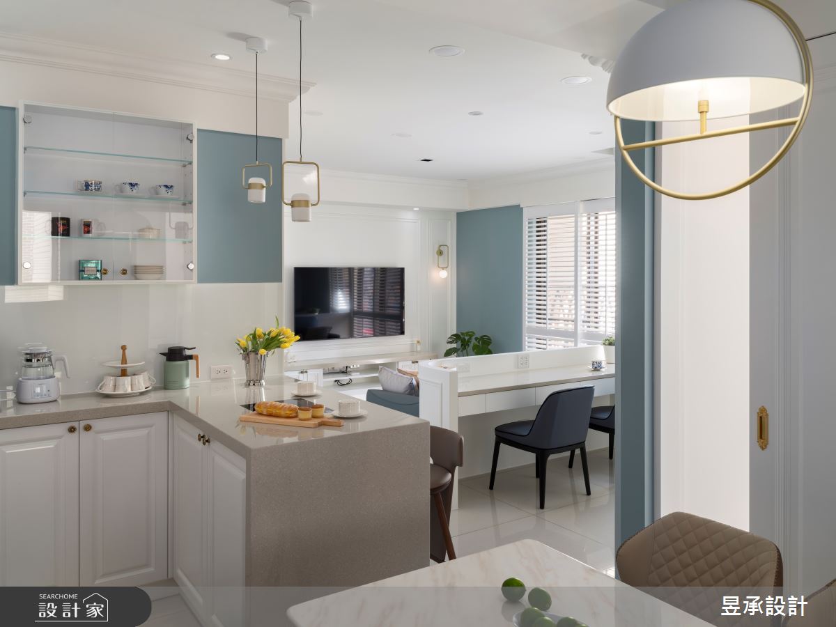 3房2廳現代美式風，小臥榻和開放中島餐廚實現擁有好家之夢！