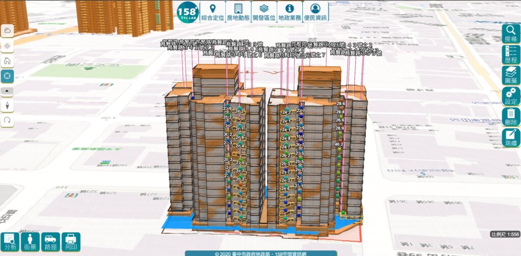 台中市推3D建物查詢平台　「158PLUS空間資訊網」升級上線