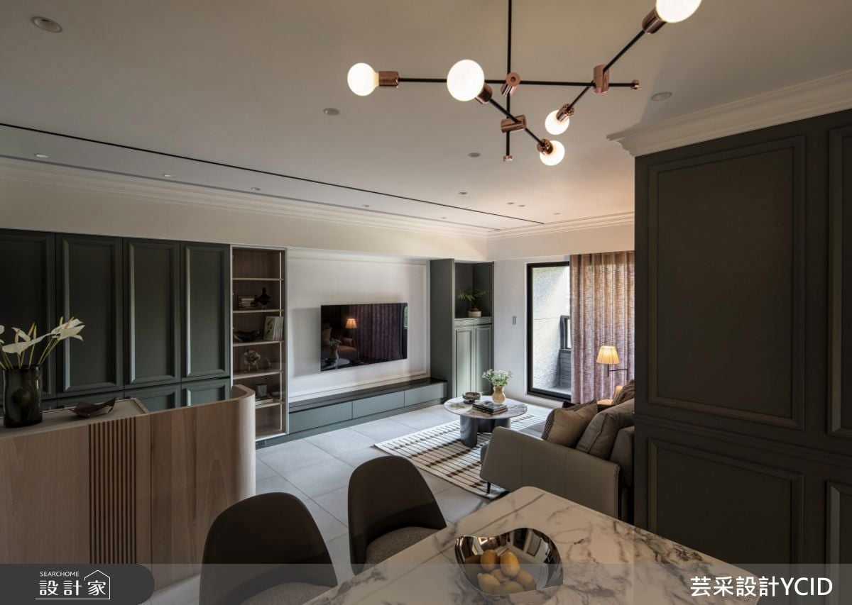 32坪混搭風住宅，現代簡約融合古典底蘊傳承三代同堂