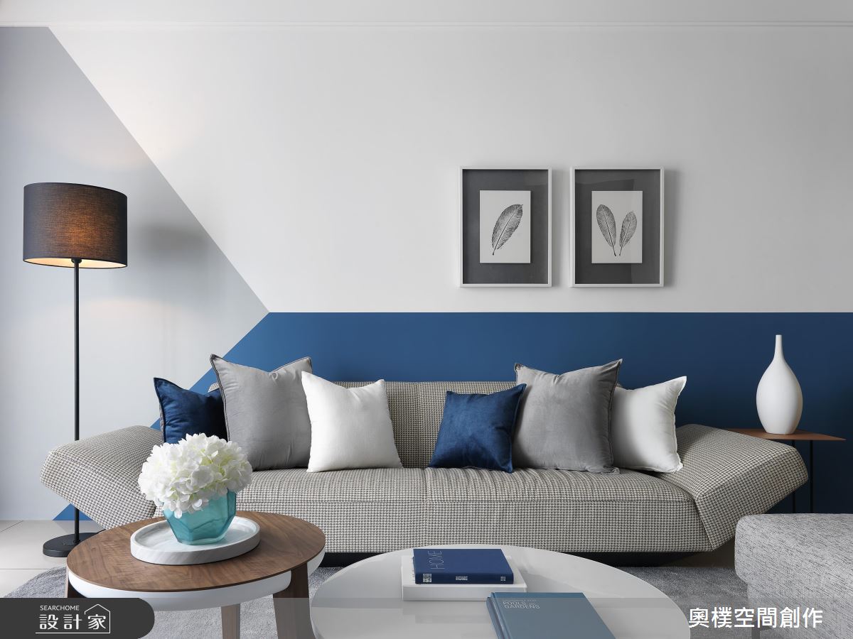 年輕情侶的藍白現代宅！前衛、活潑、有溫度