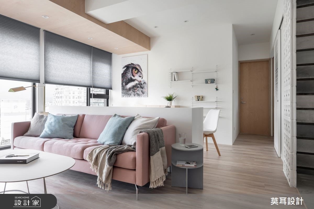莫蘭迪粉與日光的美好相遇！擁有全方位機能的小坪數北歐宅