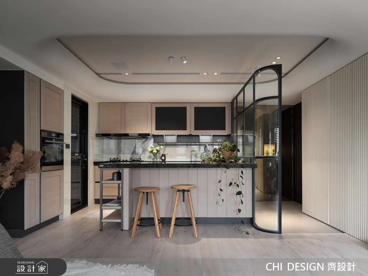 Welcome home! 弧形X光影X療癒客廳與中島讓生活更溫柔