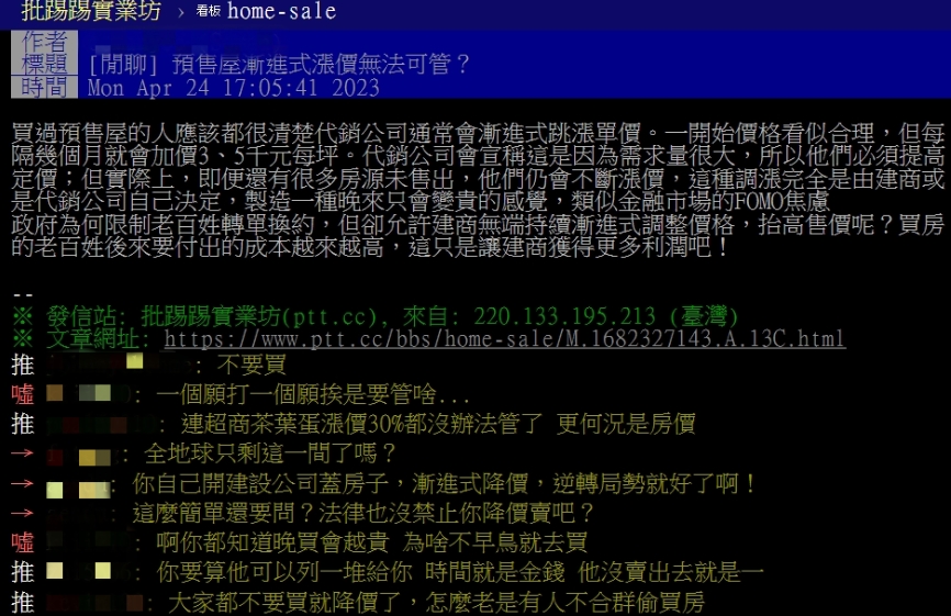 預售屋「漸進式漲價」有法可管？ 專家坦言有難度：買不起就換一家