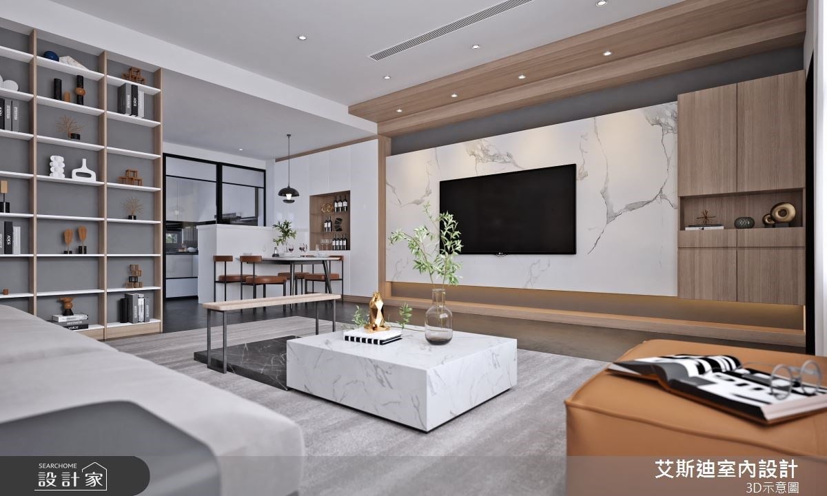 留下三代歡笑的美好記憶！現代風透天迎來團聚客廳，還打造超靈活的收納設計