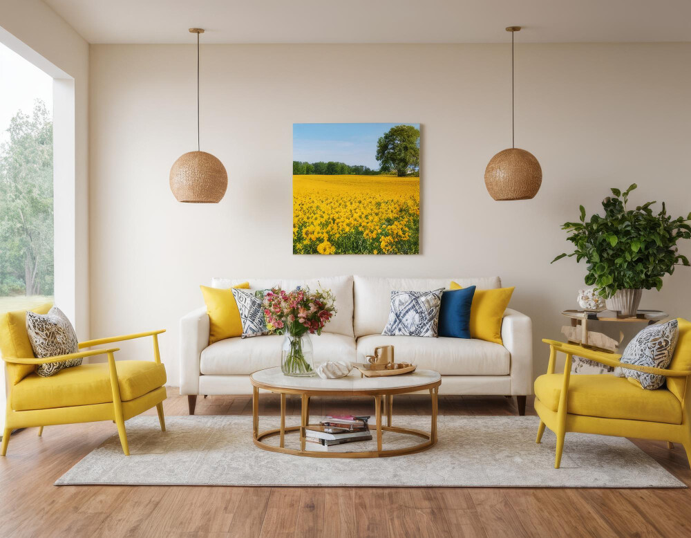 實務配色建議採用「60/30/10」原則:60%選用米色、乳白等中性色作為牆面基底;30%為主色,用於沙發或大型家具。(圖片來源:freepik) 實務配色建議採用「60/30/10」原則:60%選用米色、乳白等中性色作為牆面基底;30%為主色,用於沙發或大型家具。(圖片來源:freepik)