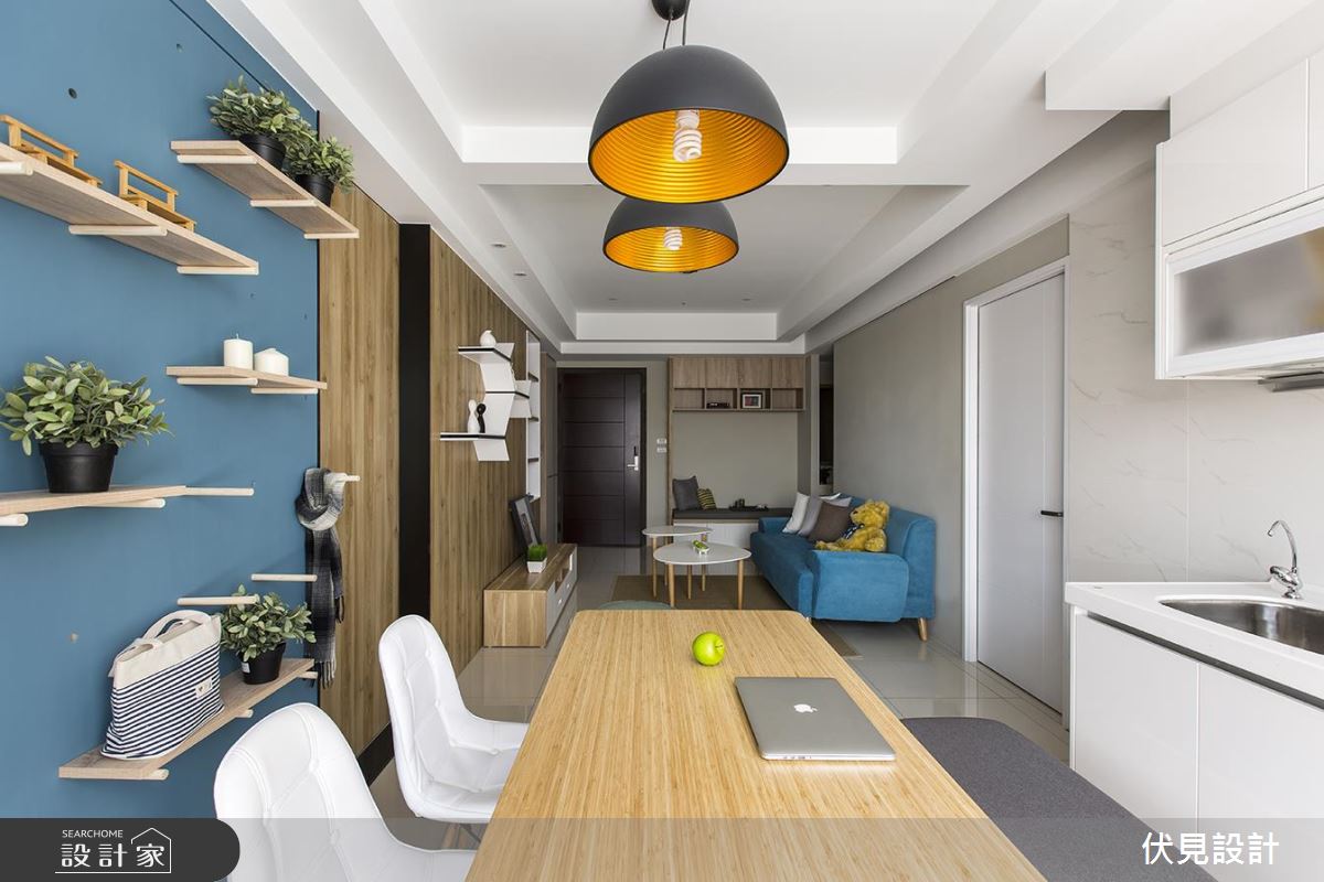 北歐風撞色巧搭！木質調x土耳其藍的色彩遊戲
