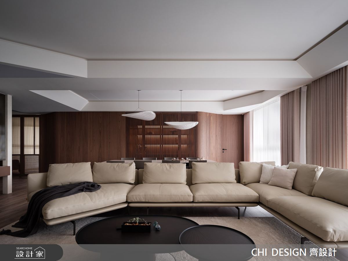 69坪中古屋再造歲月靜好！深色木紋與流動燈帶，交織沉靜日系度假生活