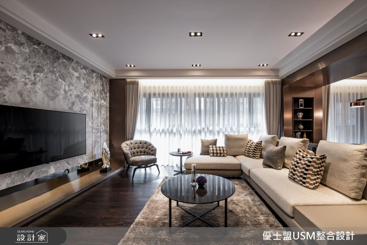 回家就像入住奢華五星飯店般舒適！揉捻石材與木質，打造藝術型的親子居所