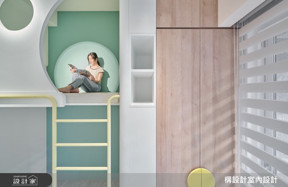 中古屋翻新輕鄉村風格 薄荷綠點綴大面白色的親子宅