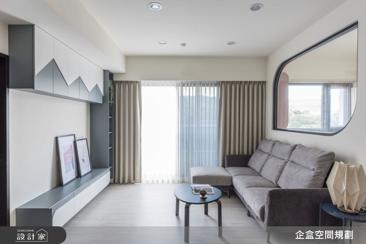 採用圓弧線條搭配莫蘭迪色跳出設計感！19坪北歐風，展現簡約的清新與迷人