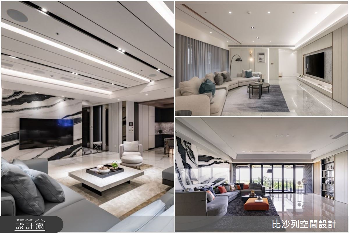 創造多元生活體驗的豪宅客廳！兼具動線延展、美學工藝及頂極吧檯機能