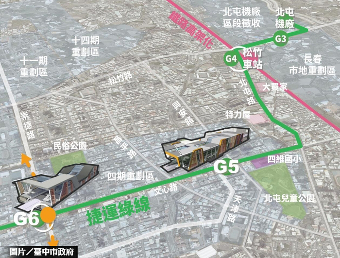 擁雙十路網優勢 中捷綠線G5、G6站發展可期
