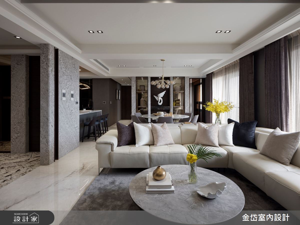 精細工藝描摹64坪雙拼宅，現代元素演繹恢弘退休新生活