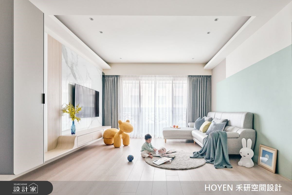 醞釀開放、自由的舒適感！明亮採光、繽紛色彩，陪伴孩子在北歐風親子宅...