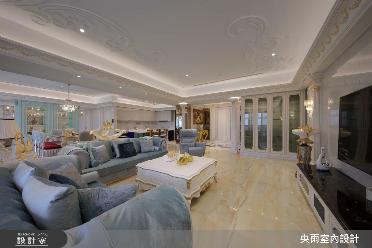 奢麗石紋交織歐式線板鋪敘新潮歐式風格！結合新潮設計與歐式風格打造專...