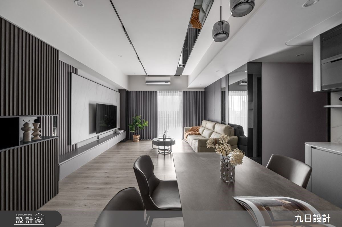 善用鏡面與灰玻讓空間大一倍！22坪灰調現代宅不僅cp質超高還超呼想像的好住